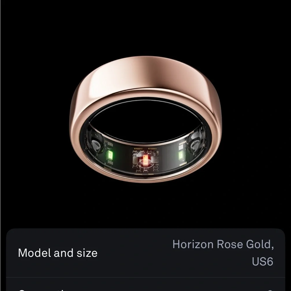 Oura size 6 rose gold Gen3, w/ extra charger